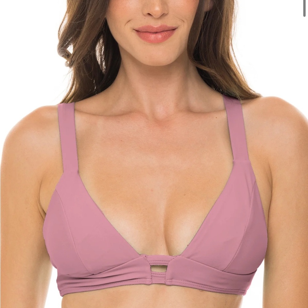 Elegant Pink Bikini with Scoop Neckline and Light Support NWT